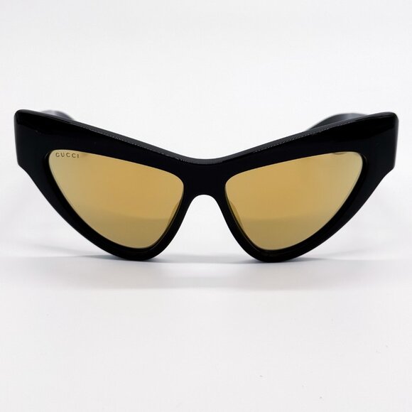NEW GUCCI GG1294S 002 WOMEN SHINY BLACK GOLD CAT EYE SUNGLASSES GUCCI main image 8